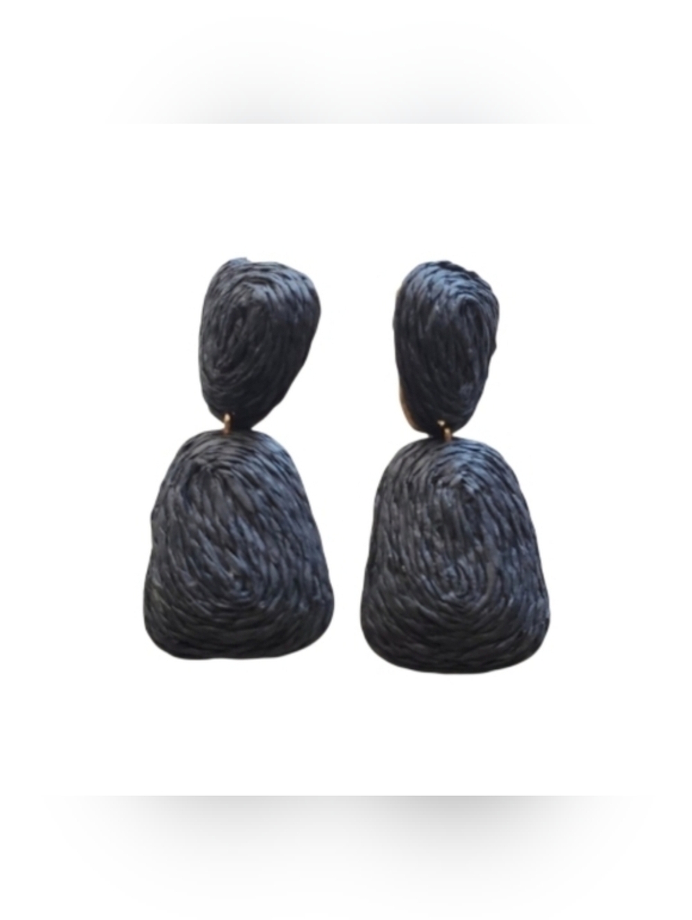 Black Raffia Earrings
